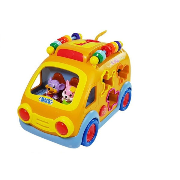 HOLA Shape Sorting Activity Bus – Musical Toy with Lights, Shapes & Beads (18M+)