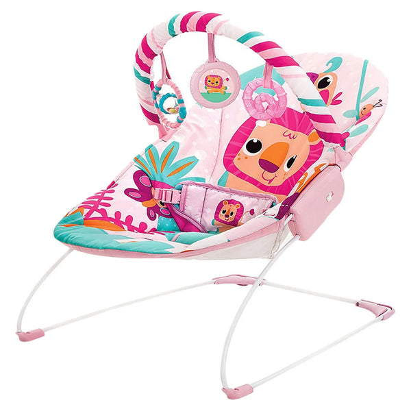 Mastela Baby Bouncer for Infant to Toddler – Pink | Soothing Motion Seat with Toy Bar
