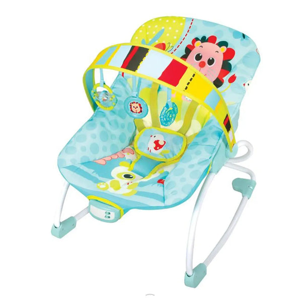 Mastela Recline Bouncer with Music & Vibration – Blue Animal Theme