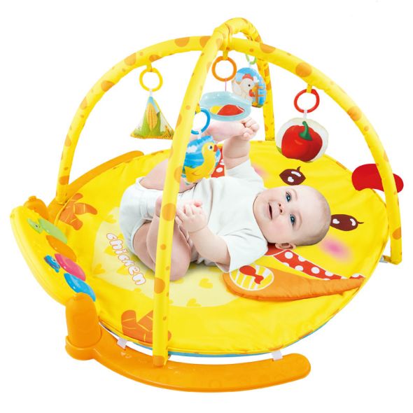 Sobebear – Baby Piano Fitness Shelf Playgym with Hanging Toys – Yellow