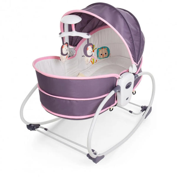 Mastela 5-in-1 Baby Rocker & Bassinet Cradle – Purple | Multi-Function Newborn Seat
