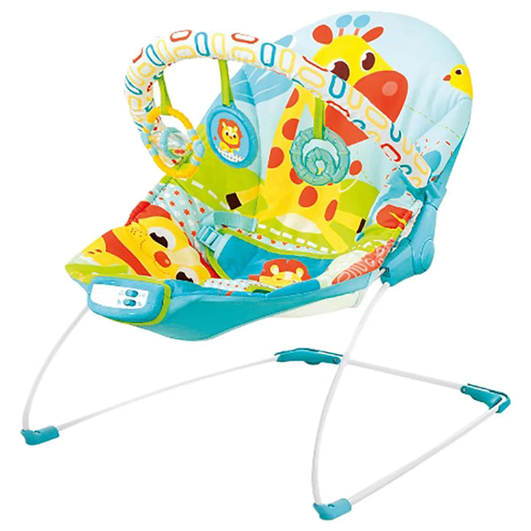 Mastela Baby Bouncer with Soothing Vibration – Blue | Comfort & Play for Newborns