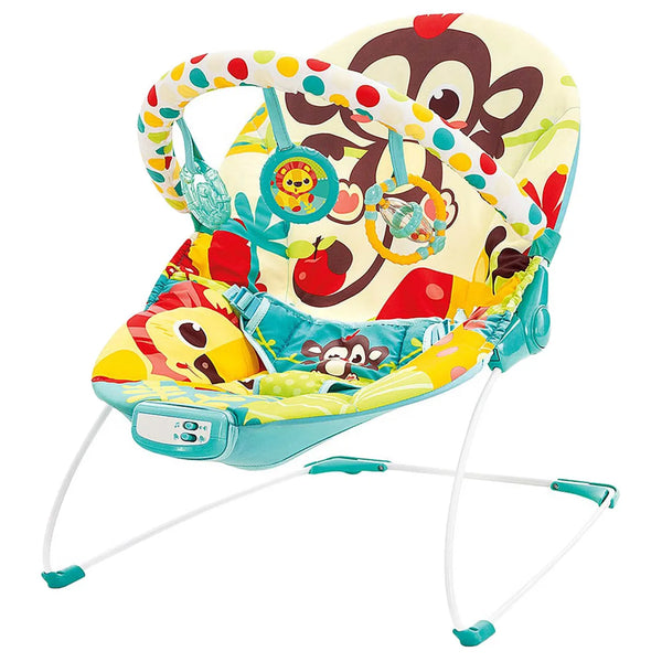 Mastela Baby Bouncer with Soothing Vibration – Green | Gentle Comfort & Play for Newborns