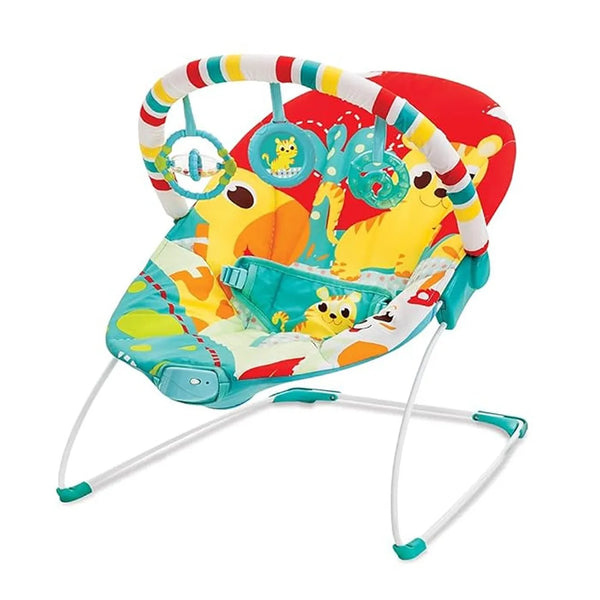 Mastela Soothing Vibration Bouncer – MultiColor | Gentle Vibrations & Toy Bar for Newborn Comfort