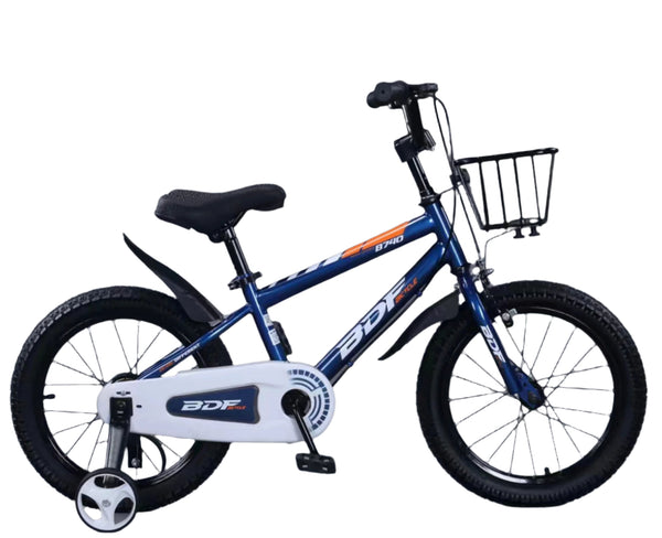 BDF 18-Inch Blue Kids’ Bicycle with Training Wheels | Ages 5–8