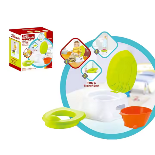 3-in-1 Baby Potty Trainer with Step Stool & Removable Seat